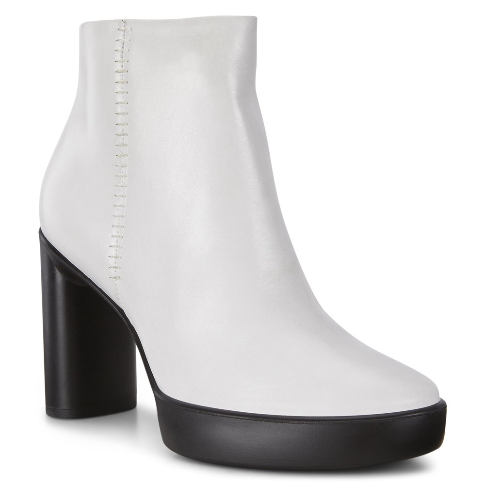 ECCO Womens Boots White/Black - Shape Sculpted Motion 75 - KOZ-971046